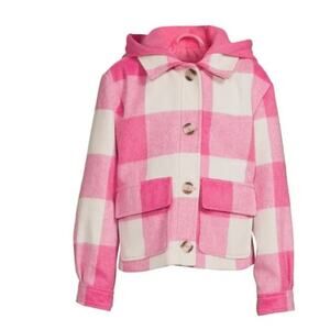 Jessica Simpson Girls Long Sleeve Faux Wool Hooded Jacket, Sizes L-6X NEW w Tags